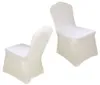 100 PCS Universal White poliester Spandex Wedding Chair Cover na wesela Bankiet składanie EL Dekoracja Wholes9454436