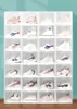 clear shoe box stackable PP plastic clamshell storage shoe cabinet storage box foldable sneaker storage 4 colors9307147