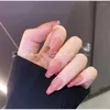 Kunstnagels Misskitty Handgemaakte Press-on Sunset Cat Eye Potherapie Schoonheidskleding Middellange korte patch Eindproduct Wholesa