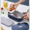 Lunch Box riscaldato elettrico portatile Riscaldamento in acciaio inossidabile Bento Office Student Scaldavivande Contenitore Riscaldatore 220V 110V Set 240109