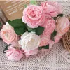 Fiori decorativi 10 pezzi di fiori artificiali di peonia rosa, decorazioni per la casa fai da te, decorazione di nozze, bouquet da sposa finto