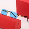 Män solglasögon klassiska märke retro lyxdesigner Eyewear Metal Frame Designers Sun Glasses Woman With Box KD 2460240109