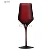 Vinglas 400-450 ml prisvärda lyxmodebägare Frosted Color Red Wine Cup Family Bar Festival Gold Mouth Drinkware YQ240105