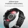 Smart Sport Men 650nm Laser Watch Therapy Hypertension ECG PPG Body Temperature Waterproof Fiess Watches for Android Ios es