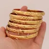8mm 6 pçslote dubai pulseiras de ouro para mulheres homens 24k cor pulseiras etíopes jóias africanas saudita árabe casamento noiva presente 240108