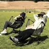 Mobilier de Camp en alliage d'aluminium, chaise à bascule pliante Portable d'extérieur, salon confortable pour adultes, loisirs Camping pique-nique avec sac