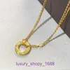 Car tires's necklace heart necklaces jewelry pendants Gold Necklace 2024 New 18K Plated Light Luxury Small Rose Cake Big Collar With Original Box
