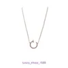 Bildäcks halsband Titanium Steel Classic for Women Necklace 2024 Korean Fashion Nail Style Personlig Internet Celebrity Jewelry Batch med originallåda