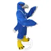 Halloween Hot Sales Blue Eagle Mascot Costume For Party Carcher Character Mascot Försäljning Gratis frakt Support Anpassning