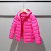 Enfants 214 ans doudoune en coton vêtements pour garçons filles rembourré enfants polaire manteaux à capuche P5076 240108