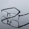 Alloy Eyeglasses Frame Men Thin Metal Square Myopia Prescription Full Optical Glasses Frames Eyewear Eye 240109