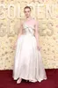 Elle Fanning 2024 Golden Globe Awards Red Carpet Celebrity Jurken Ivoor Satijn Elegante Vrouwen Formele Avondjurken Grote Strik Strapless Glanzend Prinses Baljurk CL3186