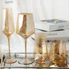 Verres à vin Créatif martelé ambre Champagne gobelet verre nordique rétro cristal verres à vin verre à Champagne petit déjeuner jus de lait tasse de whisky YQ240105