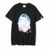 Ny A Bathing Ape Summer Populära logotyp för män och kvinnorälskare Leisure Cartoon Printing Round Collar Kort ärm T-shirt