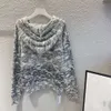 Celinnes SWEATER Designer moda haftowany płatek śniegu z kapturem pullover długi rękaw jesień/zima nowa moda wszechstronna dzianina Ins