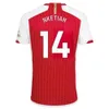 Arsenal23 24 Saka Arsen camisas de futebol SMITH ROWE G.JESUS SALIBA Fãs versão do jogador ODEGAARD MARTINELLI 23 24 NKETIAH kits de futebol camisa homens crianças meninos conjuntos uniformes