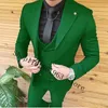 Fashion Men Suits Slim Fit Lapel 3 Pieces Male Groom Wear Wedding Tuxedos BlazerVestPants Costume Homme 240108