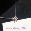 Car tires's necklace heart necklaces jewelry pendants Three Ring Necklace 925 Sterling Silver Two tone Rose Gold Circle Road Pass With Original Box