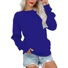 Sweats à capuche pour femmes Fit Apparel Femmes Casual Col Rond Sweat À Manches Longues Top Mignon Pull Lâche Dames Sweats À Capuche Fermeture Éclair Sur Le Devant