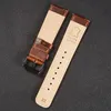 Quick Release Genuine Leather Watchband 20mm 22mm 빈티지 오일 왁스 가죽 스트랩 시계 액세서리 240109