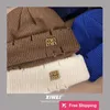 Designer Ball Caps Marque tendance MIN chapeau tricoté perforé pour les femmes polyvalent pour l'automne et l'hiver chapeau de laine chaud pour les couples propriétaire chapeau froid en peau de melon pour les hommes