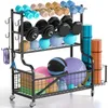 Haltères de stockage de gymnastique pour 500 LB, poids robuste, Kettlebells, tapis de Yoga, balles et bande de résistance, haltère Wi