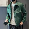Men's Jackets Casual Jacket Fashionable Slim Fit Spring Autumn With Lapel Collar Streetwear Coat For A Stylish Trendy Look Unique