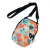 Waist Bags High-Quality Unisex Small Crossbody Bag Heart Pattern Soft And Comfortable Polyester Fabric Fit Give Girlfriend's Birthday Gift