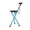 Camp Furniture Walking Cane With Seat Crutches Walkers For The Elderly Non-slip Portable Stool A Crutch Special