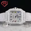 Mens Bustdown Moissanite Diamond Watch iced out Moissanite Hip Hop Watch For Rappers