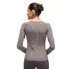 Yoga Outfits Long Sleeves Shirt Women Letter Print Sports Tops Breathable Fitness Workout Gym Wear Stretch Slimming Jogging Activewear