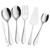 Dinnerware Sets Tableware Fork And Spoon Set Home Cutlery Buffet Kitchen Flatware Reusable Utensil Stainless Steel