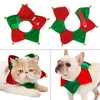 Dog Apparel 1Pc Christmas Themed Pet Scarf Jingling Bell Neckerchief Cat Puppy Triangle Neck Costume Accessories (Size S)