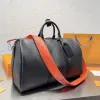 Saco de designer de alta qualidade duffle tote bolsa de viagem bolsa de ombro ao ar livre couro de alta qualidade listras de flores antigas carta única bolsa de bagagem de designer de tamanho grande