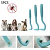 Hundkläder 3 datorer PET Loppor Remover Hook Kit Plastic Tick Cat Grooming Supplies Mit Pull Clamp Extractor
