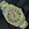 Özel Marka Moissanite Watch Luxury Iced Out VVS Moissanite Mekanik Saat