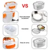 Travel Car Work Heating Bento Box 12V 220V EU Plug Electric Heated Lunch Dinnerware Fast Food container 240109
