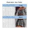 Mode Femmes Deux Pièces Robe Hors Épaule T-shirt Rayé Plaid Mini Jupe Ensembles Beach Party Casual Manches Longues Crop Tops 240109