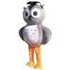 Costumi per mascotte gufo grigio per adulti, cartoni animati, carnevale, Hallowen, performance, unisex, giochi di fantasia, outfit per le vacanze, per pubblicità esterna