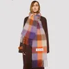 Ac Thickened Plaid Womens Scarf Shawl Warm Wrap Men and Women General Style Colorful Tzitzit Imitation260l