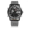 Wristwatches Glow Week Display Men's Wristwatch Leather Strap Waterproof Fashion Luxury Business Sports Quartz Watches For