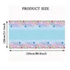 3Pcs Birthday Tablecloth Sea Theme Party Plastic Table Cover Disposable Cloth Decoration Supplies for Girls 240108