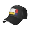 Boll Caps Mondrian Style Abstrakt Art Baseball Cap | -F- | Solhat man hat kvinnor