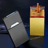 New 20 Sticks 5.5 Fine Cigarette Case Lighter USB Rechargeable Tungsten Wire Cigarette Lighter Magnetic Cigarette Case