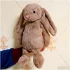 Bambole peluche P 30 cm Pieno lunghe orecchie lunghe con coniglio morbido Sleee simpatico coniglietto cartone animato animale bambino regalo di compleanno per bambini 230427 consegna a goccia g othgd