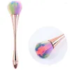 Brosses à ongles à long manche, brosse à poussière, ombre à paupières, nettoyant doux, manucure, Gel UV, outil de soins pour l'élimination de la poudre