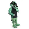 Halloween Hot Sales Sport Green Gator Mascot Costume For Party Carcher Character Mascot Försäljning Gratis frakt Support Anpassning