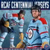 2023 Custom Honor RCAF Centenario Winnipeg Adam Lowry Jet Maglia Laurent Brossoit Hellebuyck Brossoit Stanley Schmidt Morrissey Namestnikov