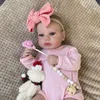 50CM Finished Reborn Baby Doll LouLou Awake Open Eyes Lifelike born 3D Skin Handmade Toy Figure Birthday Gift For Girls 240108