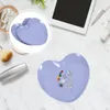 Jewelry Pouches 2pcs Stainless Steel Trays Heart Shaped Holder Portable Trinket Storage Plate